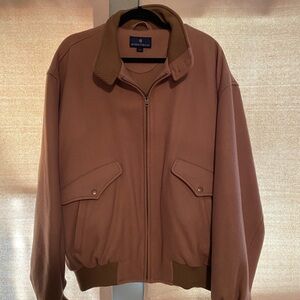 Nordstrom Men's Vintage Tan Wool Bomber Jacket
